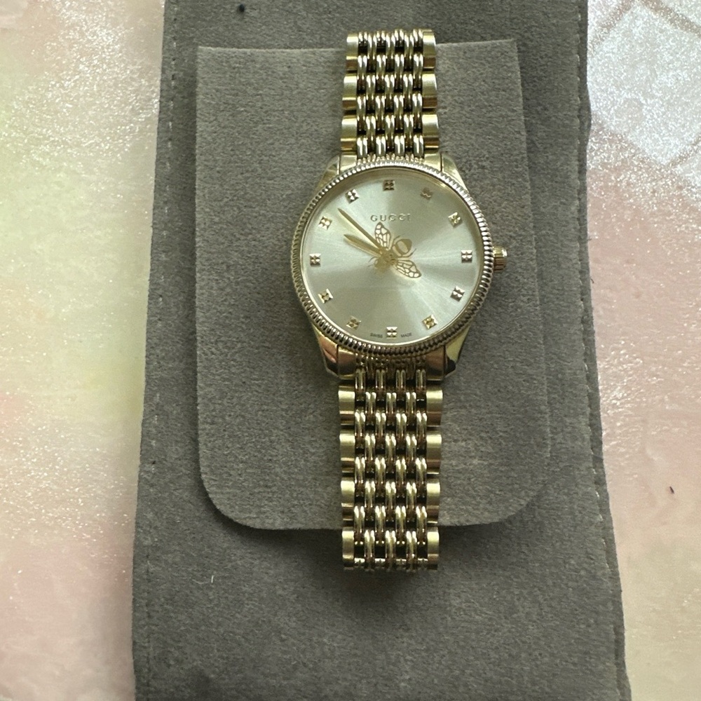 29mm G-Timeless Bee Watch with Bracelet Strap, Gold